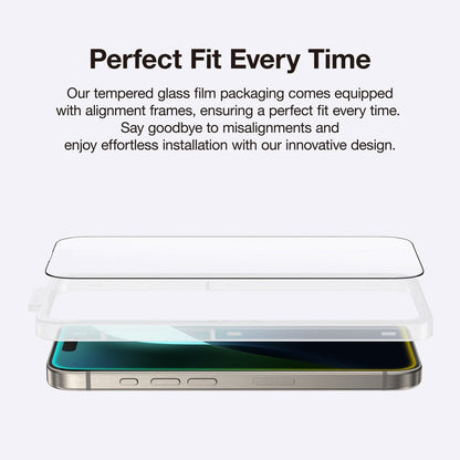 AMAZING THING IPHONE 16 SERIES 2.75D FULLY COVERED DUST FILTER TITAN GLASS CLEAR