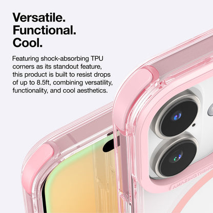 AMAZINGTHING OMNI MAGSAFE DROP PROOF CASE FOR IPHONE 16 SERIES - PINK