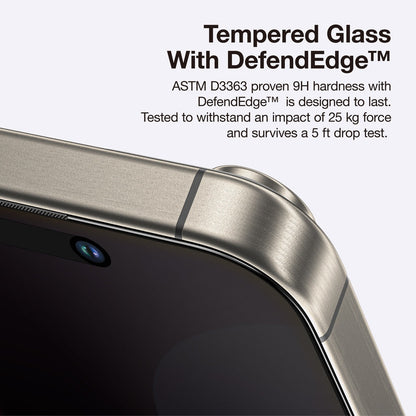 AMAZING THING IPHONE 16 SERIES 2.75D FULLY COVERED DUST FILTER TITAN PRIVACY GLASS