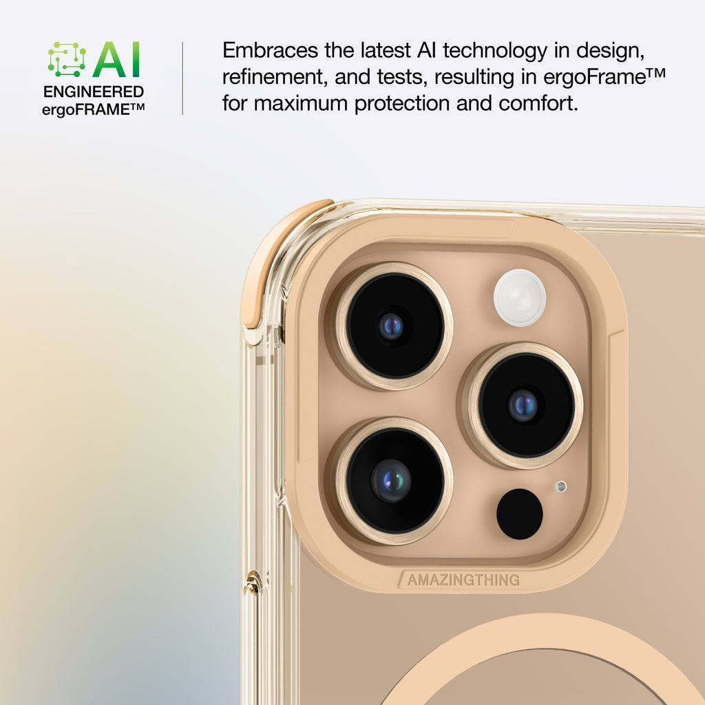AMAZINGTHING OMNI MAGSAFE DROP PROOF CASE FOR IPHONE 16 SERIES - ROSE GOLD