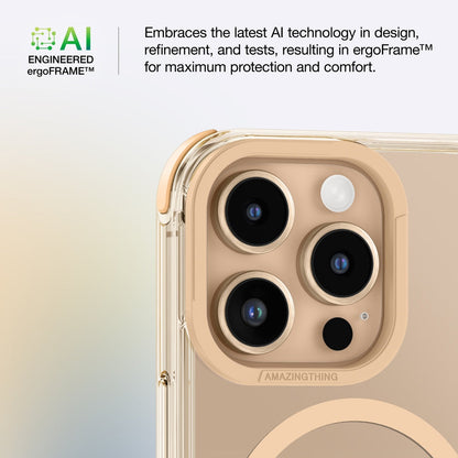 AMAZINGTHING OMNI MAGSAFE DROP PROOF CASE FOR IPHONE 16 SERIES - ROSE GOLD