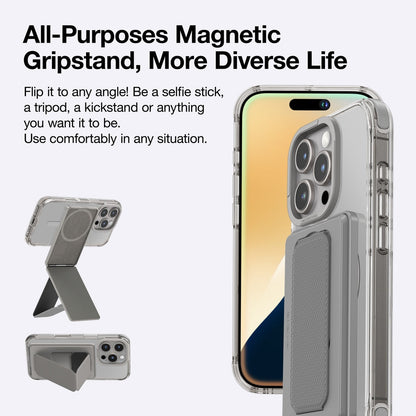 AMAZINGTHING OMNI MAGSAFE DROP PROOF CASE WITH STAND FOR IPHONE 16 SERIES - GREY
