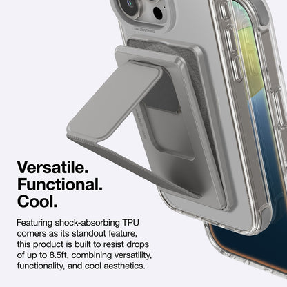AMAZINGTHING OMNI MAGSAFE DROP PROOF CASE WITH STAND FOR IPHONE 16 SERIES - GREY