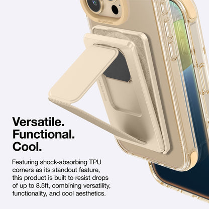 AMAZINGTHING OMNI MAGSAFE DROP PROOF CASE WITH STAND FOR IPHONE 16 SERIES - ROSE GOLD