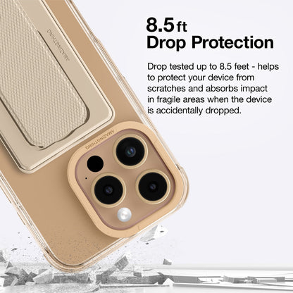 AMAZINGTHING OMNI MAGSAFE DROP PROOF CASE WITH STAND FOR IPHONE 16 SERIES - ROSE GOLD