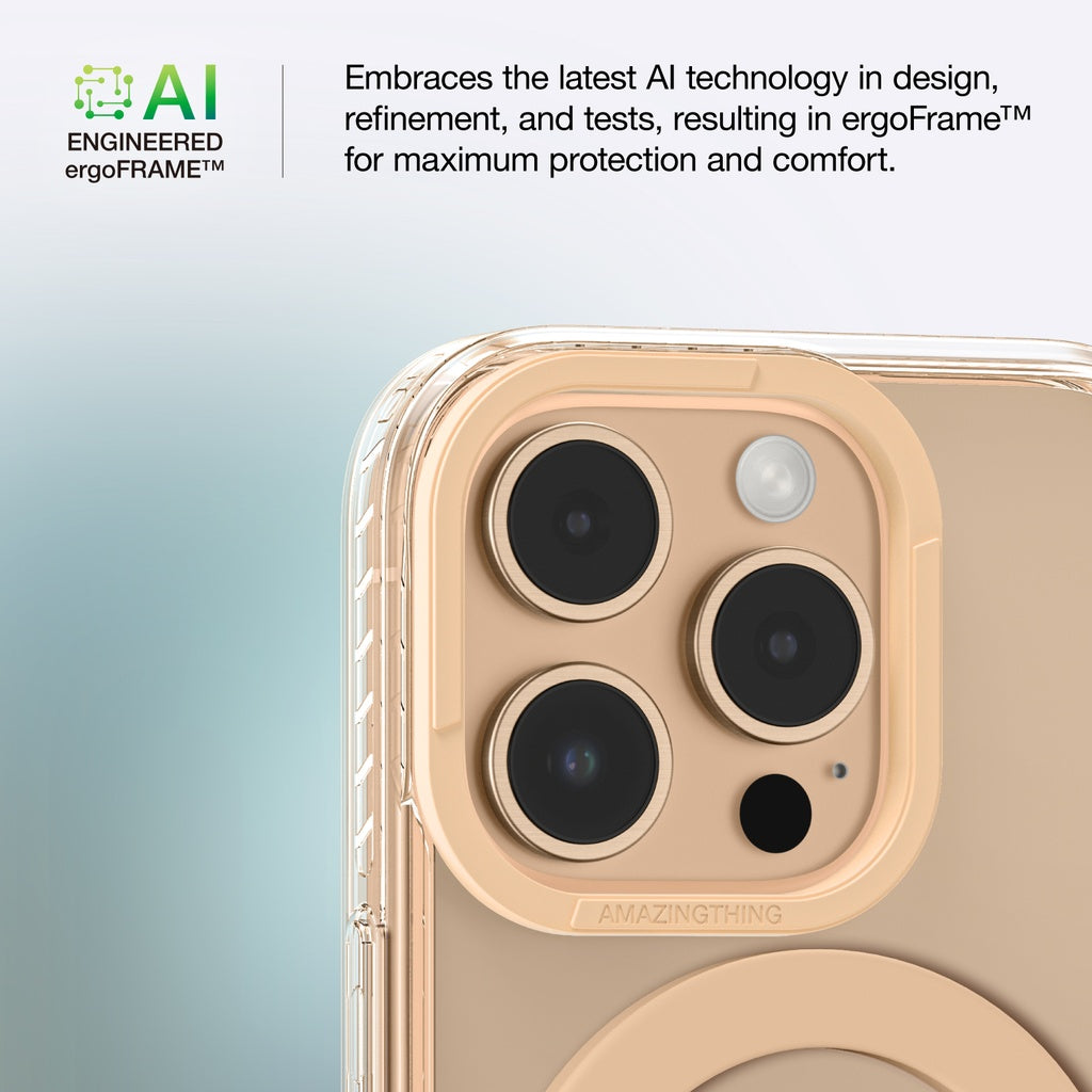 AMAZING THING TITAN PRO MAG GRIP DROP PROOF CASE FOR IPHONE 16 SERIES - ROSE GOLD