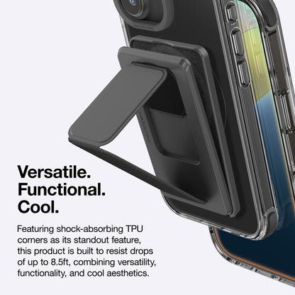 AMAZINGTHING OMNI MAGSAFE DROP PROOF CASE WITH STAND FOR IPHONE 16 SERIES - BLACK