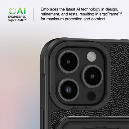 AMAZINGTHING GLAMOUR MAGSAFE DROP PROOF CASE WITH WALLET STAND FOR IPHONE 16 SERIES