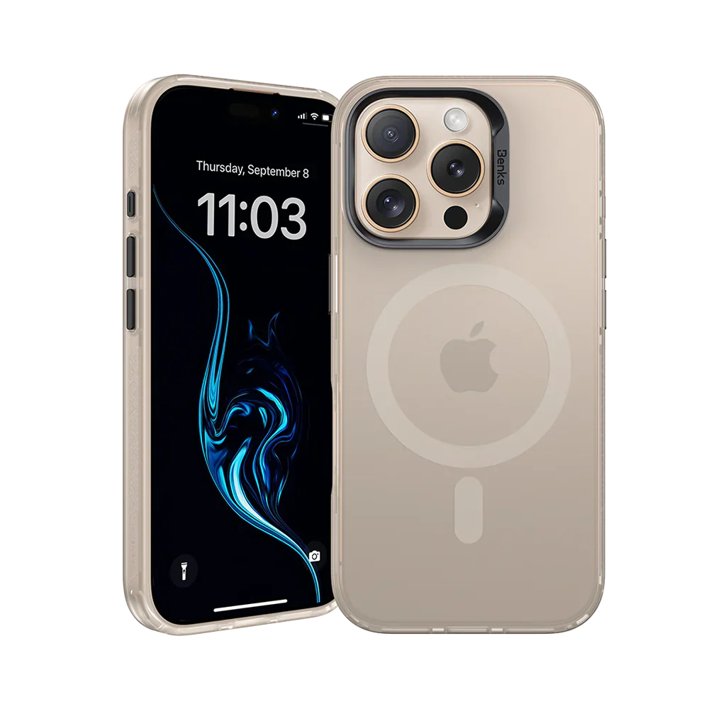 Benks Magnetic Lucid Armor Protective Case iPhone 16 Series - Golden New