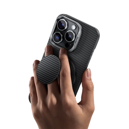 Benks ArmorPop Phone Grip & Stand Carbon Fiber