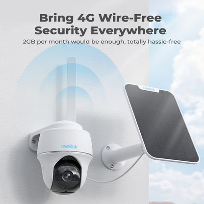 Reolink Go PT Plus+ Solar Panel Security Camera (White)