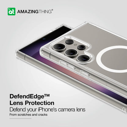 AMAZINGTHING MINIMAL MAGSAFE DROP PROOF CASE FOR SAMSUNG S24 ULTRA - CLEAR