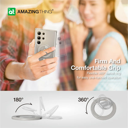 AMAZINGTHING MINIMAL GRIP RING SET CASE FOR SAMSUNG S24 ULTRA - GREY