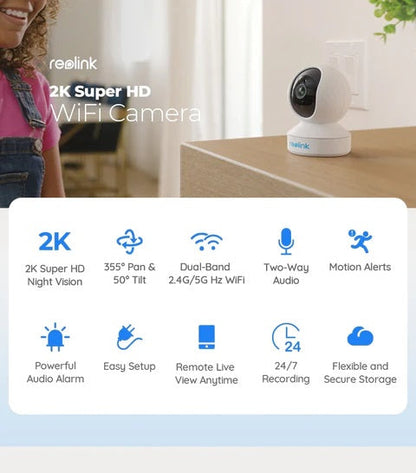 Reolink E1 Pro - 4MP HD Plug-in Wi-Fi Security Camera