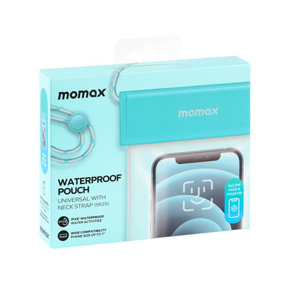 MOMAX WATERPROOF POUCH UNIVERSAL WITH NECK STRAP