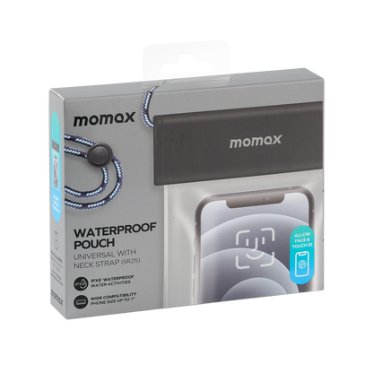 MOMAX WATERPROOF POUCH UNIVERSAL WITH NECK STRAP
