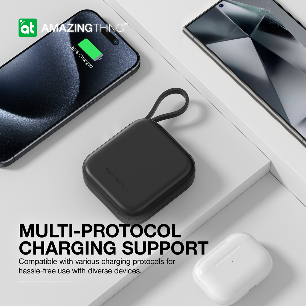 AMAZING THING THUNDER GO 10000mAh POWER BANK WITH BUILT-IN 2 USB-C CABLES