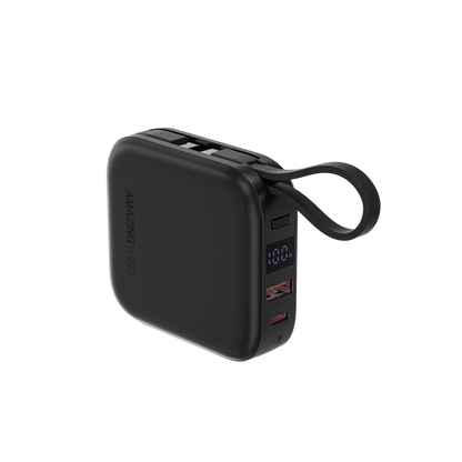 AMAZING THING THUNDER GO 10000mAh POWER BANK WITH BUILT-IN 2 USB-C CABLES