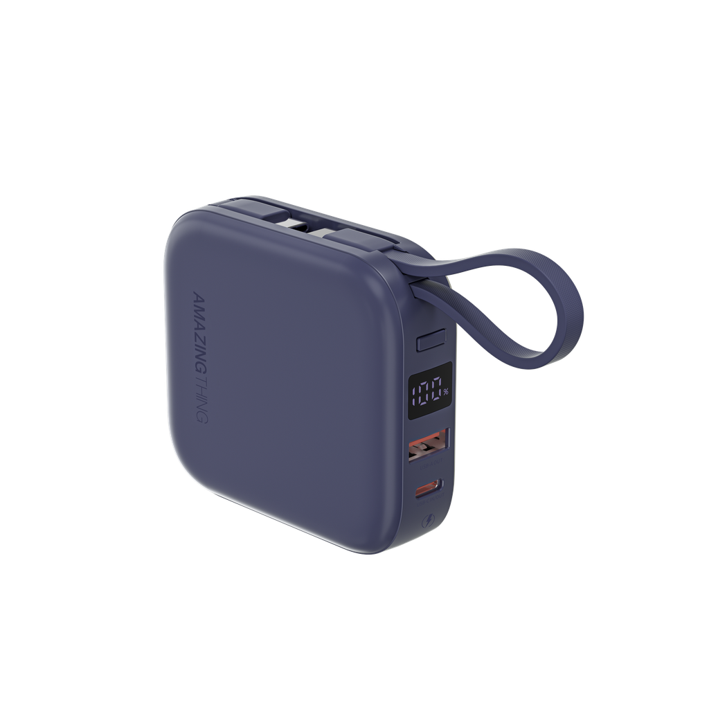 AMAZING THING THUNDER GO 10000mAh POWER BANK WITH BUILT-IN 2 USB-C CABLES