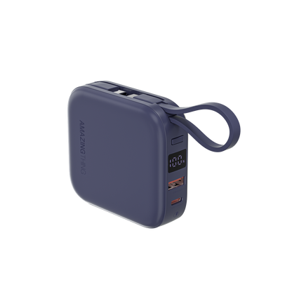 AMAZING THING THUNDER GO 10000mAh POWER BANK WITH BUILT-IN 2 USB-C CABLES
