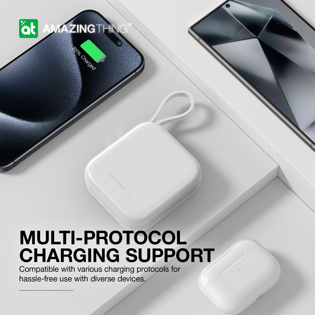 AMAZING THING THUNDER GO 10000mAh POWER BANK WITH BUILT-IN 2 USB-C CABLES