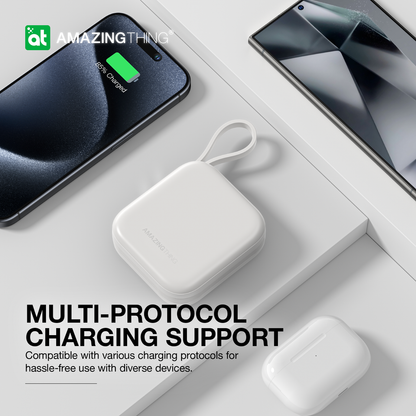 AMAZING THING THUNDER GO 10000mAh POWER BANK WITH BUILT-IN 2 USB-C CABLES