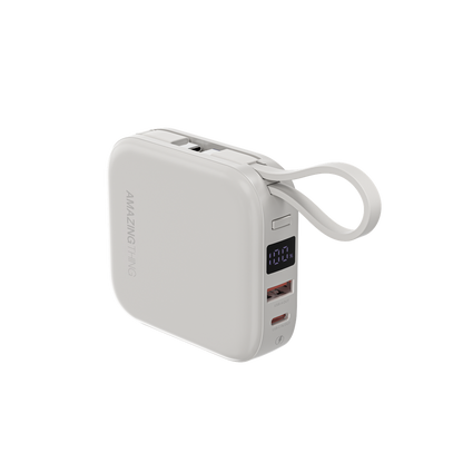 AMAZING THING THUNDER GO 10000mAh POWER BANK WITH BUILT-IN 2 USB-C CABLES