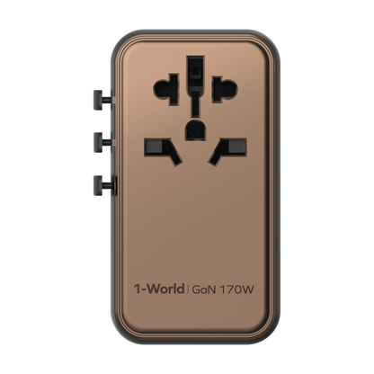MOMAX 1-WORLD 170W GAN 4 PORT TRAVEL ADAPTER
