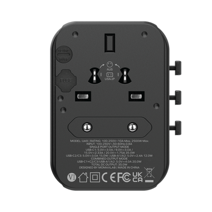 MOMAX 1WORLD PD35W 5 PORTS AC TRAVEL CHARGER