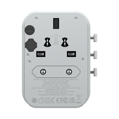 MOMAX 1WORLD PD35W 5 PORTS AC TRAVEL CHARGER