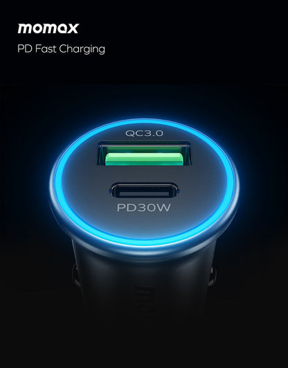 MOMAX MOVE 30W DUAL PORT CAR CHARGER