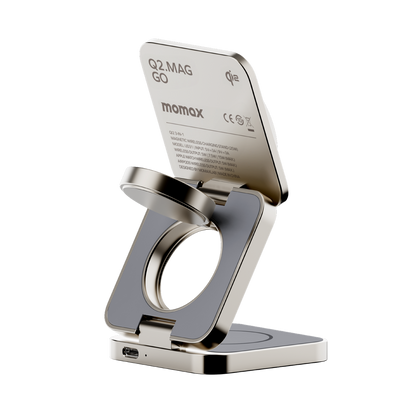 MOMAX Q2 MAG GO Qi 2 15W 3IN1 MAGNETIC WIRELESS CHARGING STAND