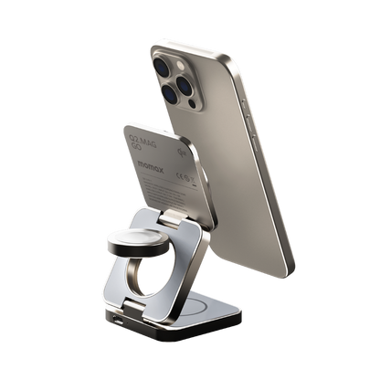 MOMAX Q2 MAG GO Qi 2 15W 3IN1 MAGNETIC WIRELESS CHARGING STAND