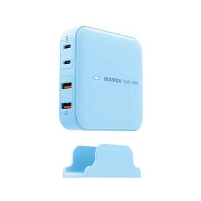 MOMAX ONE PLUG PD 70W GAN 4 PORTS DESKTOP CHARGER UK