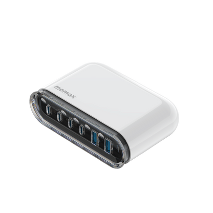 MOMAX 1-CHARGER FLOW PLUS PD 120W 6 PORTS GAN DESKTOP CHARGER