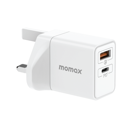 MOMAX ONEPLUG 2-PORT 25W WALL CHARGER
