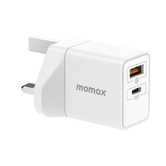 MOMAX ONEPLUG 2-PORT 25W WALL CHARGER