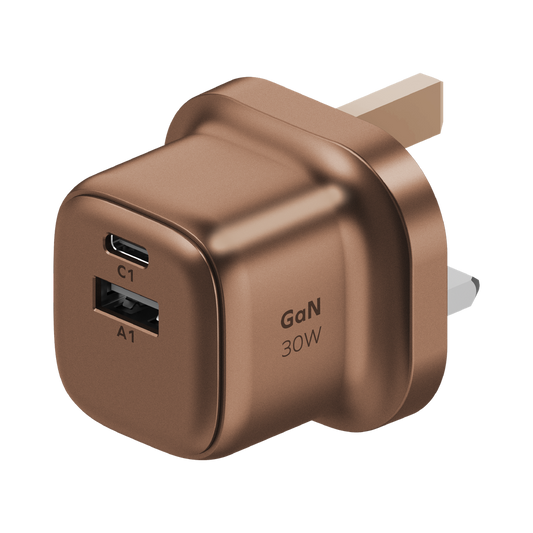 MOMAX 1-CHARGE GAN 30W 2 PORT CHARGER