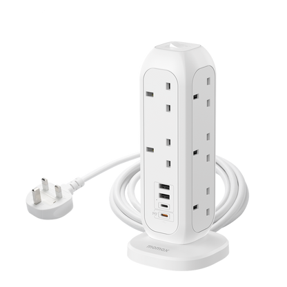 MOMAX ONEPLUG 11-OUTLET POWER STRIP WITH USB