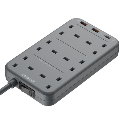 MOMAX ONEPLUG 6 OUTLET CUBE EXTENSION SOCKET WITH US
