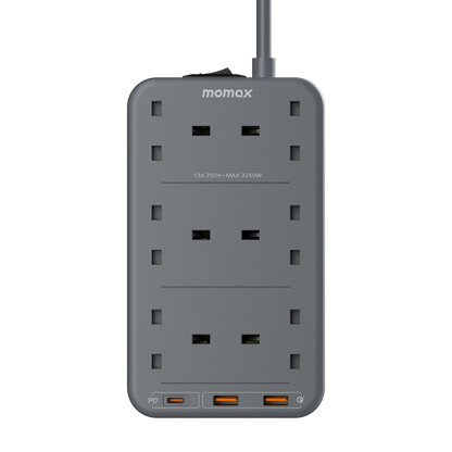 MOMAX ONEPLUG 6 OUTLET CUBE EXTENSION SOCKET WITH US