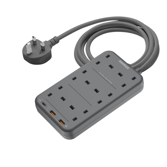 MOMAX ONEPLUG 6 OUTLET CUBE EXTENSION SOCKET WITH US