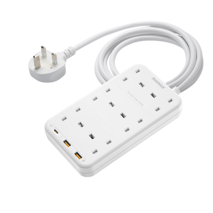 MOMAX ONEPLUG 6 OUTLET CUBE EXTENSION SOCKET WITH US