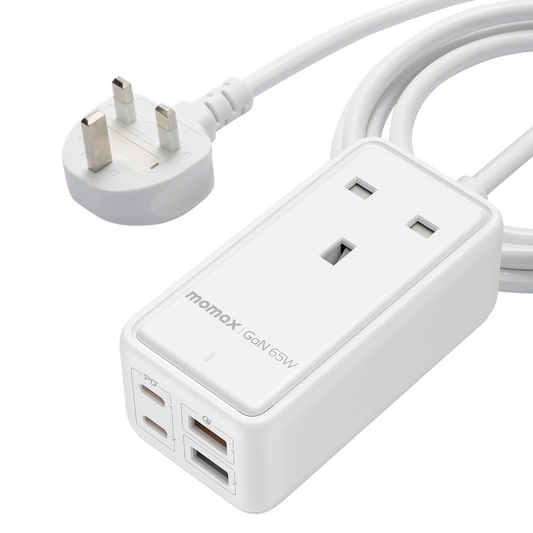 MOMAX ONEPLUG 65W GAN EXTENSION CORD WITH USB