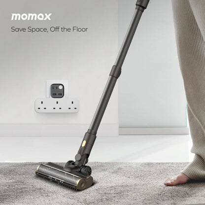 MOMAX 1-CHARGER WORK FLOW T-SHAPED EXTENTION 3 SOCKET WITH USB