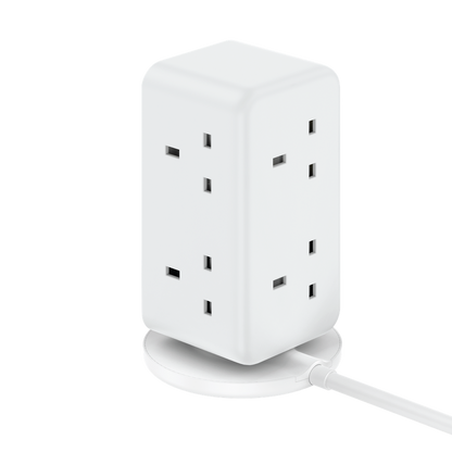 MOMAX 1-CHARGE WORK FLOW 6-OUTLET DIGITAL DISPLAY POWER TOWER WITH USB