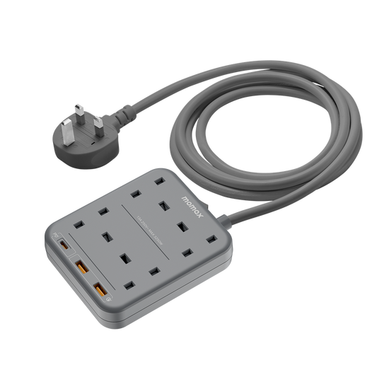 MOMAX ONEPLUG 4 OUTLET POWER STRIP WITH USB