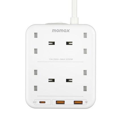 MOMAX ONEPLUG 4 OUTLET POWER STRIP WITH USB