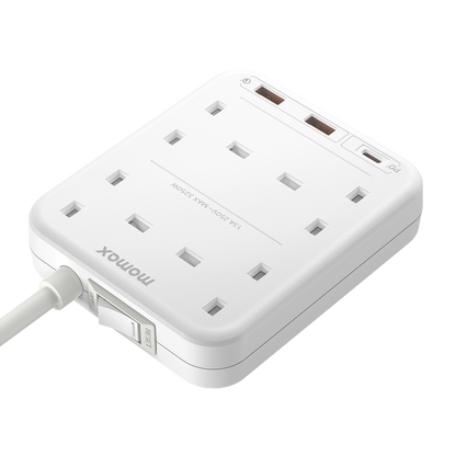 MOMAX ONEPLUG 4 OUTLET POWER STRIP WITH USB