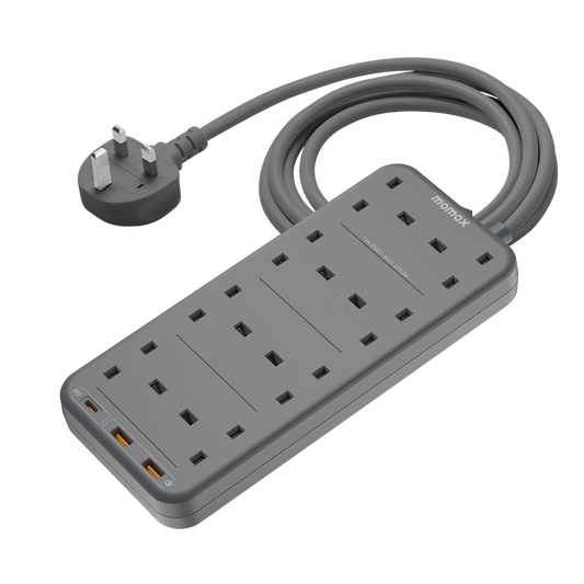 MOMAX ONEPLUG 8 OUTLET POWER STRIP WITH USB